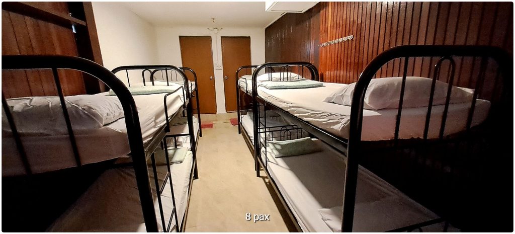 Timber Room 8-person interior with bunk beds